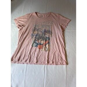 Dragon Ball Z T-shirt Size 2XL Pink Graphic‎ Print Short Sleeve Crew Neck Anime